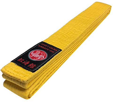 Budodrake Shotokan Karategürtel Silver Edition 100% Cotton gelb