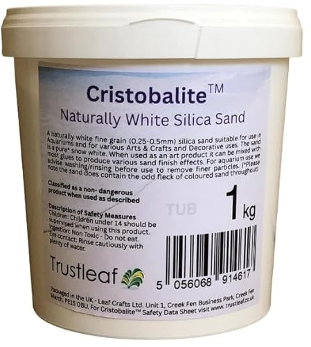 1kg Tub of Decorative White Silica Sand - Art and Crafts, Aquariums