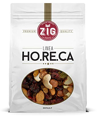 ZIG - HORECA - Energy Mix frutta secca - Anacardi, noci, mandorle, nocciole, cranberries, uva 1 Kg