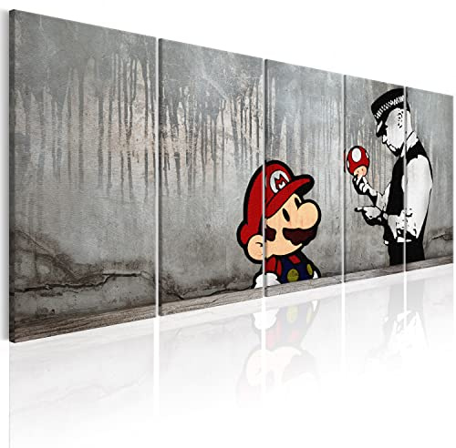 murando - Leinwandbild Street Art Urban, 200x80 cm, 5-teilig, Schlafzimmer | Hochwertige Leinwand, sofort aufhängbar, ideal fürs Wohn- oder Schlafzimmer, wasserfest und lichtecht, langlebig, stilvoll