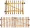 BooGardi Kit de montage de porte de jardin en noisetier - 120 tailles Largeur :200 cm - Hauteur : 90 cm - 7-9 cm
