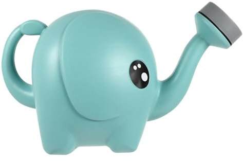 1L Plastikgießkanne Kleine Garten Gießkanne Kinder Cartoon Elefant Gießkanne Gartengießkanne für Indoor Outdoor Bewässerung Gartenpflanzen Blumen Pflanzen - Blau
