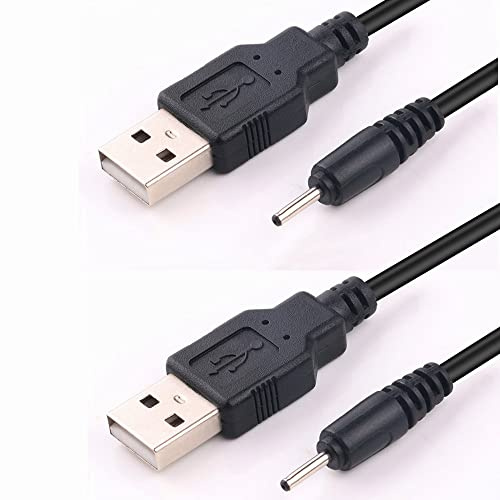 BLKing USB Charging Cable for Nok `ia, Small Pin Charger cable, 2.0 * 0.6 jack,3.3ft/1m （2Pack