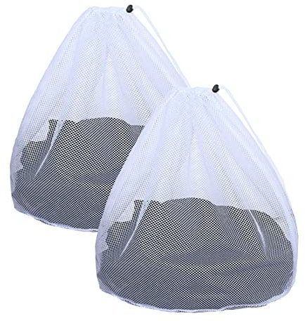 sacchetti lavatrice Per Camicie, Sacco Per Biancheria Riutilizzabile In Rete Spessa, Per Pantaloni, Calzini, Biancheria Intima (2 sacchi per biancheria con coulisse 40 * 50 cm)