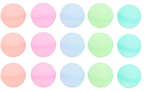 TYTOGE 15 Wiederverwendbare Wasserballons, Silikon-Schnellfüll-Wasserbomben-Spritzbälle, Nachfüllbare, Selbstdichtende Wasserbälle, Spielzeug Schwimmbadpartys