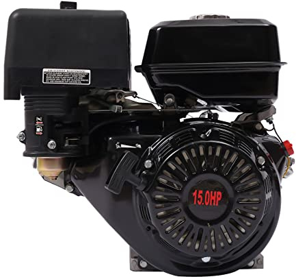Motor de gasolina Gokart de 15 CV, motor vertical, motor OHV, motor de arranque eléctrico, monocilindro, refrigerado por aire, 3600 rpm, diámetro del eje de 25 mm, carburador