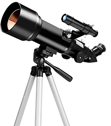 BYERZ Teleskop für Kinder und Erwachsene, 70 mm Apertur, 400 mm AZ, astronomisches Refraktor-Teleskop, BAK4-Prisma, FMC-Linsenteleskop für Astronomie mit Smartphone-Halterung und Stativ zur