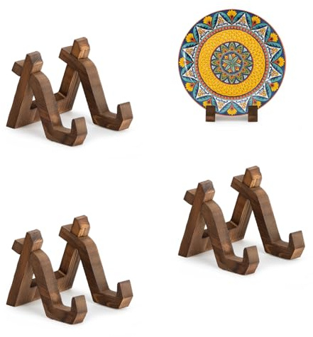 ANBOXIT Tallriksstativ för Display, 10,2 cm 3 - Pack, Tallrikshållare Stativ Det kan Användas som Fotoställ, Bildställ, Vinylskivhållare