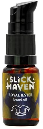 Slickhaven Royal Jester Bartöl 10ml / 30ml – zitrisch-würziger Duft mit Vanille – Handgefertigte Qualität, feuchtigkeitsspendend, leicht, pflegend (10 ml)