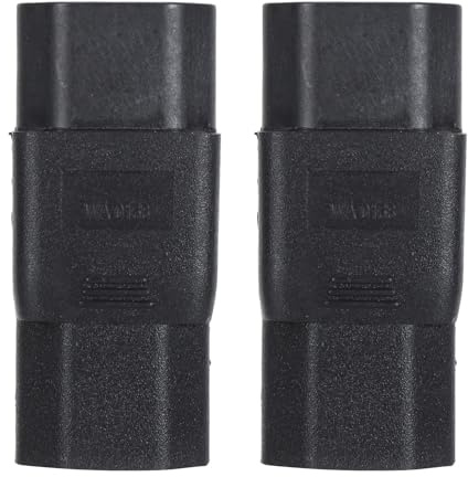2 Stück IEC320 C14 auf IEC320 C21 Steckdosen-Adapter, Kompakter Tragbarer C14 auf C21 Verlängerungs-Netzstecker-Adapter für USV-PDU, Verschiedene Geräte, Elektronische Geräte