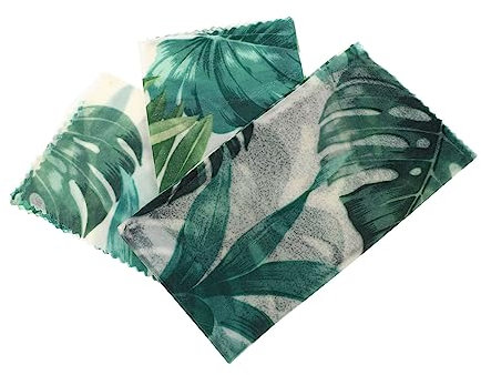 TOPBATHY 3pcs Beeswax Wraps Food Wrapping Paper Sandwiches Cookies Snacks Fresh Pattern