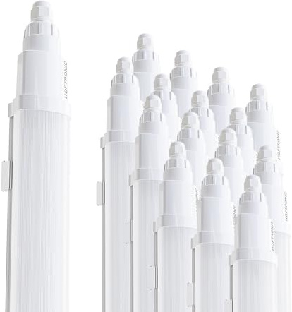 HOFTRONIC - Q-Series - 16er LED Feuchtraumleuchte 120cm - IP65-36W 4320 Lumen - 6500K Kaltweiß - IK08 - Verknüpfbar Schnellverbindung - Kellerleuchte, Feuchtraum Wannenleuchte