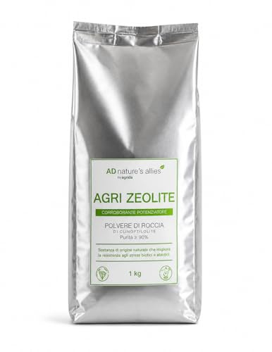 AGRI ZEOLITE 5 kg – Corroborante Naturale per Piante – Diluibile in circa 400 L di Acqua – Migliora Difese e Resistenza agli Stress – Polvere Minerale Microporosa con Assistenza Agronomi