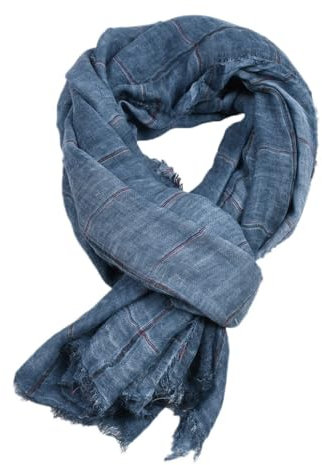 LIUPUUDLY Sciarpa Uomo Donna Autunno e Inverno Morbido Elegante Lunghe Foulard in Cotone Scaldacollo (Blu navy)