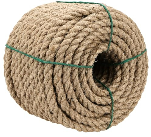 KEILEOHO Corde en Jute épaisse - 12 mm x 30 m - pour Jardin, Bricolage