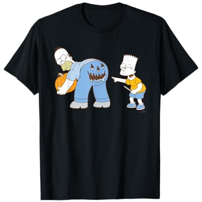 The Simpsons Halloween Bart and Homer Jack-O’-Lantern Butt Camiseta