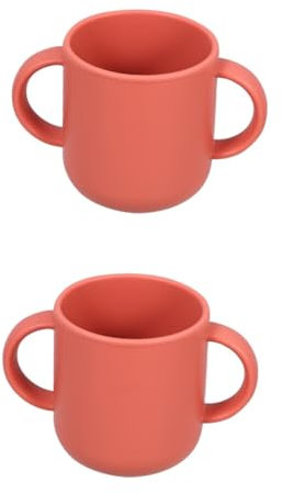 TOYANDONA 2 Piezas Taza para beber infantil taza de entrenamiento para bebés derramar no vaso de doble asa para niños vaso de entrenamiento para bebés con asas tazas de silicona para bebe