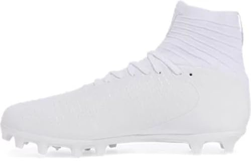 Under Armour Herren Highlight 2 MC Knit Fußball-Stollen – High-Rebound SuperFoam-Einlegesohle, Größe 3XLT, Weiß (104), 8.5