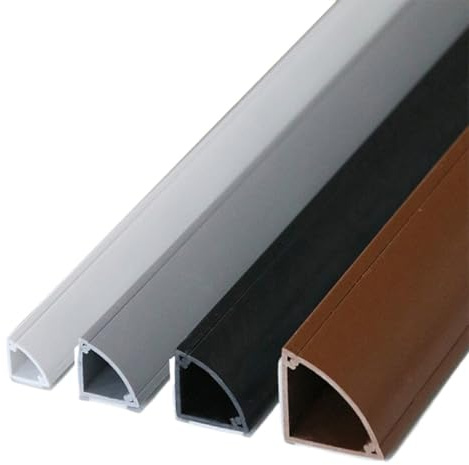 XYUERU Cable Trunking, PVC Cable Trunking, Square Box Cable Trunking | Self-Adhesive Cable Hider, Cable Cover,Aluminium Cable Duct, for Electric Cables, Trunking(Brown,14mm)