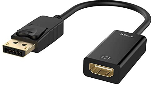 CMYDKOL Adaptador DisplayPort a HDMI, 4K @60Hz chapado en oro DP macho a HDMI hembra, cable convertidor para Lenovo Dell HP GPU AMD TLaptop PC Monitor
