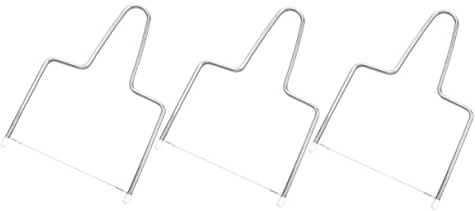Alipis 3pièces Éplucheur à Fromage Trancheuse à Jambon Coupe-œufs à Fil Beurre Pâtissier Outils de Découpe Fil à Fromage avec Poignées Coupe-cheesecake Facile à Utiliser