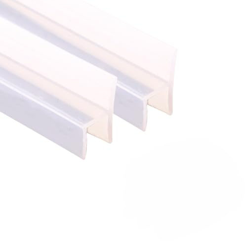 VelaCore Shower Door Seal Strip (Leak-Proof, 10FT Long, 3/8'' Inch Wide, Silicone), Frameless Glass Door Weather Stripping