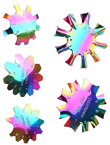 PACKOVE 2 Sätze Teiliges Nagel Schablonen Aus Für Diy French Maniküre Präzise Nageltrimmer Vorlagen Für Kreative Nageldesigns Und Professionelle Anwendungen 5 Stück * 2
