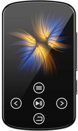 TKMARS Lettore Musicale Bluetooth MP3/MP4,Scheda TF da 128 GB di Grande Capacità,Lettore Musicale Sportivo Portatile con Scheda TF da 128 GB,Pulsante Touch Screen Sports Clip,Supporta l'interfaccia in