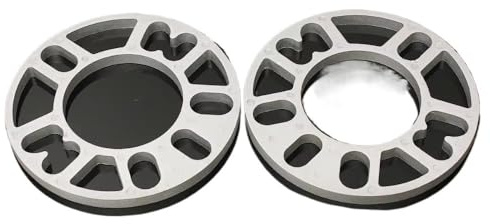 MLIOJU Auto Distanziatorie Ruote 2 Pezzi distanziali Ruote universali Lega Alluminio per 3/5/8/10 mm Spessore, guarnizioni distanziali Ruote Auto, adattatori distanziali Ruote Auto.