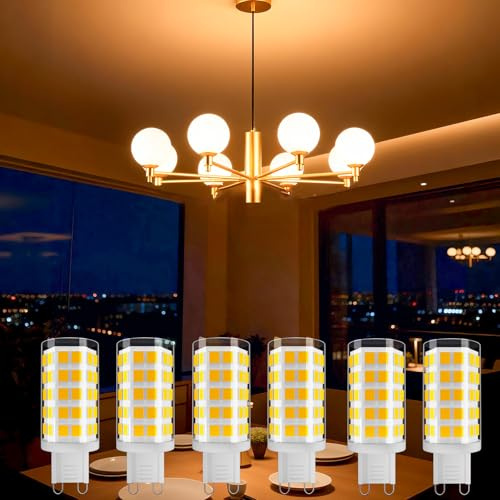 sailsco Ampoule LED G9 Blanc Chaud,4,7W 2700K 470 Lumen, Ampoule Économique Équivalent 40W Ampoule Incandescente, Non Variateur, Lot de 6