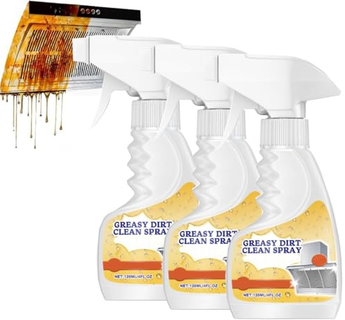 Fettiges Schmutzreinigungsspray, multifunktionaler leistungsstarker Küchenschaumreiniger, Fleckenentfernungsreiniger, für Backofen, Haushalt, Herd, Küche (3 pcs)