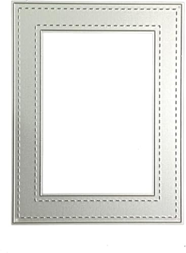 Rechteckige Rahmen-Stanzform für Kartenherstellung, Scrapbooking, Metall-Stanzformen, Glückwunsch-Stanzformen, Geburtstags-Prägeschablonen für DIY, Scrapbooking, Dekoration, Hochzeit, Segenskarte