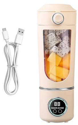 Vaso de Licuadora Eléctrico,Batidora de Mano de 700ml para Fruta y Mezclas | Exprimidor Eléctrico Portátil para Batidos - para Hombres, Mujeres, Adultos, Cocina,