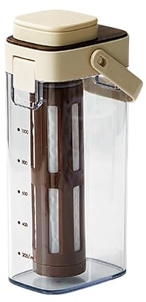 Cold Coffee Maker – 1000 ml Iced Tea Pitcher With Airtight Lid | Airtight Iced Tea Pitcher With Lid | Beverage Container For Homemade Drinks, Lemonade, Juice, Cold Brew Coffee, Kitchen & Dining Room