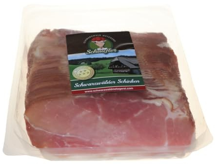 Schwarzwälder Schinken aufgeschnitten, handgesalzen & tannengeräuchert. Mager, fein & vakuumverpackt für volles Aroma. (600g)