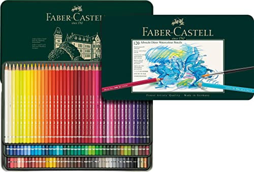 Faber-Castell 117511 Crayons de couleur Albrecht Dürer boîte métal de 120