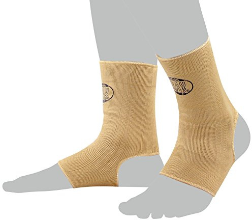 BAY Sprunggelenkbandage aus Polyester-Baumwolle, Knöchelschutz für Sport, 2 Stück, Hautfarbe, XS-XL