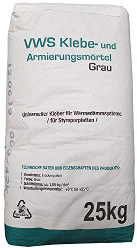 bauFit - Klebe und Armierungsmörtel - 48x25 kg grau - faserarmierter WDVS EPS VWS Mörtel Armierungskleber - wasserdampfdurchlässiger Armierungsmörtel und Spachtelmasse