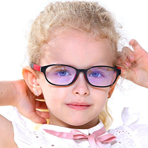 Cyxus Kids Blue Light Blocking Glasses Computer Game Spring Hinges Eyeglasses for Boys Girls Age 6-15