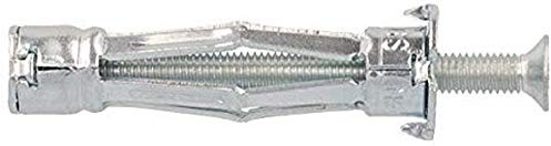 Molly M11006-XJ Chevilles métalliques à expansion avec Vis m4, Gris, Set de 10 pièces