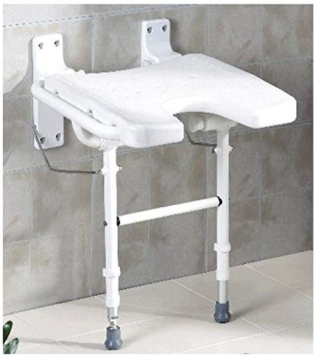 Asiento abatible Ducha Tipo U de Pared con Patas