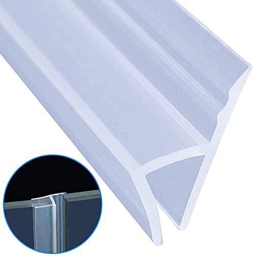 TAOQILE Duschtürdichtung,Geeignet für Dichtung Dusche Glastür 6mm/8mm/10mm/12mm Glasdicke, Duschdichtungen für Duschtüren Wasserabweisprofil, Duschdichtung,Duschdichtungsprofil (h Type 200 cm,8 mm)