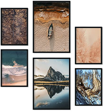 Nacnic - Ensemble de 6 affiches Photographie de Croatie. Tableaux d'art mural Art mural pour la décoration du salon couloir - A3 et A4 - Sans cadre