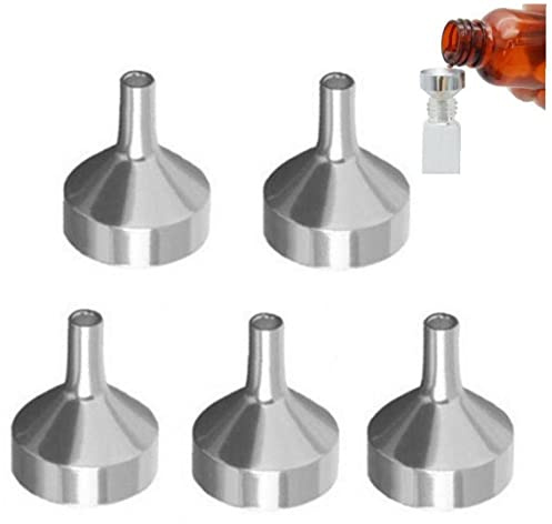 Haowul 5 Pcs Mini Mini Ennonnaux, Tiny Enonnel pour Femblier Les Bouteilles, Petit Entonnoir pour Transférer des Cosmétiques, des Huiles Essentielles, du Parfum, des Liquides