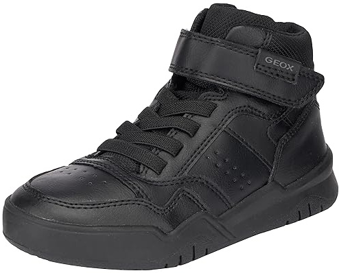 Geox J Perth Boy F, Scarpe da Ginnastica Bambini e Ragazzi, Nero, 38 EU