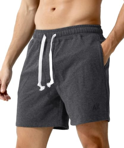 Casey Kevin Kurze Hose Herren Bermuda Shorts Baumwolle Jogginghose Sporthose Traininghose Tennishose Heim und Freizeit mit Reißverschluss