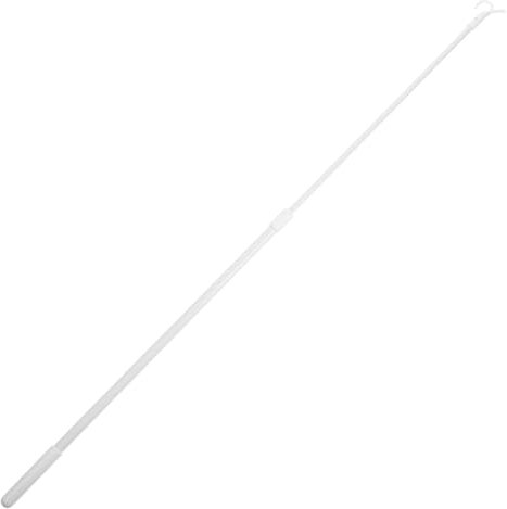 DECHOUS Barra de Tiro para Cortina Ajustable Gancho, Aleación de Aluminio Negra, Diseño Manual para Persianas y Cortinas de Ventana