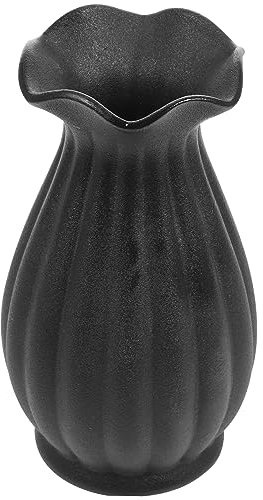 Keramik Blumenvase 1 Stück Schlichte Tischvase Grau