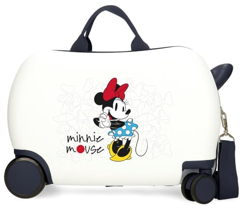 Joumma Disney Minnie Magic Valigia per bambini Bianco 45 x 31 x 20 cm Rigida ABS 24,6 L 1,8 kg 4 ruote Bagagli Mano, bianco, Valigia per bambini
