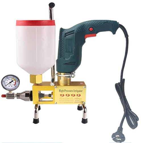 MiBoce Pistola De Lechada De Mortero Eléctrica De 910 W, Herramienta De Lechada De Llenado De Cemento, Caudal 36 Kg/h, Presión De Seguridad 0-500 Kg/cm2, para Apuntar, Trabajar con Ladrillos, Lechada